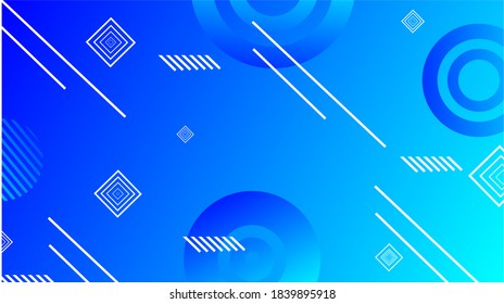 Fondo azul memphis con estilo moderno