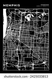 Mapa de la ciudad de Memphis, Mapa de cartografía, Mapa de distribución de calles