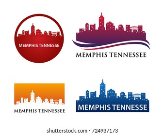 Memphis City Skyline Logo Template
