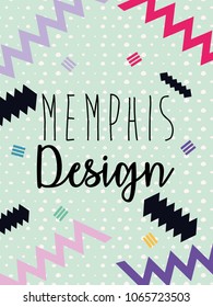 Memphis colorful background design