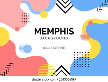 Memphis colorfull and geometric background collections