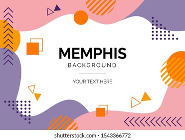 Memphis colorfull and geometric background collections