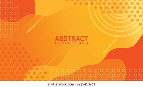 memphis cool abstract background orange colorful vector illustration