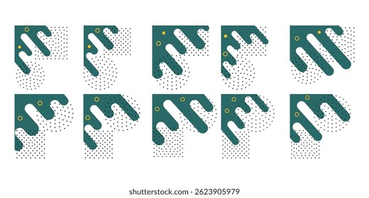 Memphis Corner Decoration Illustration Collection