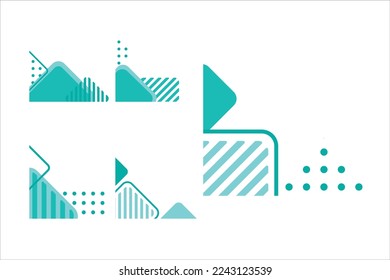 Memphis Corner Design Vector Set