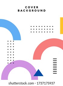 Memphis cover design vector illustration, geometric background. Applicable for Banners, Placards, Posters, Flyers.