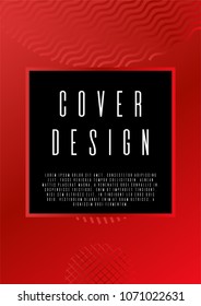 Memphis cover  design for your business. Business card set. Can be used for poster, brochure, magazine, card, book, flyer, banner, anniversary. Trendy corporate style.