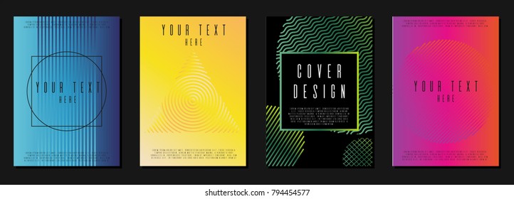 Memphis coverage corporate style.  Set of sheets A4.  Can be used for poster, brochure, magazine, card, book, flyer, banner, anniversary
 Trendy corporate style.