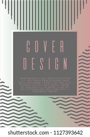 Memphis coverage design for your business. A4 brochure title sheet. Can be used for poster, brochure, magazine, card, book, flyer, banner, anniversary
 Trendy corporate style.
