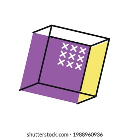 memphis cube retro isolated design