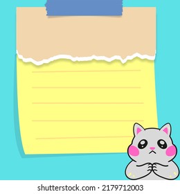 Memphis cute notepad memo background design