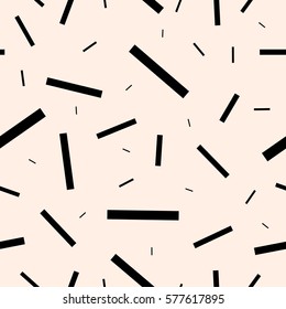 Memphis design 80's geometric style seamless pattern. Vector graphics. Use it for invitations, posters or postcards, decorations.