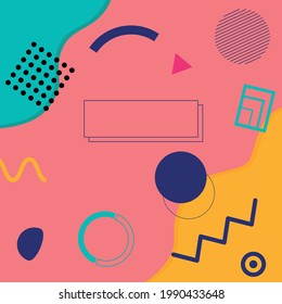 Memphis-Design. Abstrakter Kunsthintergrund. Geometrischer Hintergrund