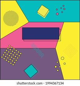 Memphis design. Abstract art background. Geometric background