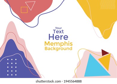memphis design backgroud vector template