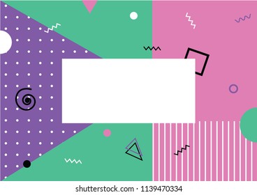Memphis Design Background A4 printsize