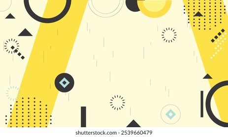 Memphis design background. Abstract memphis background. Geometric elements in memphis background with colorful 