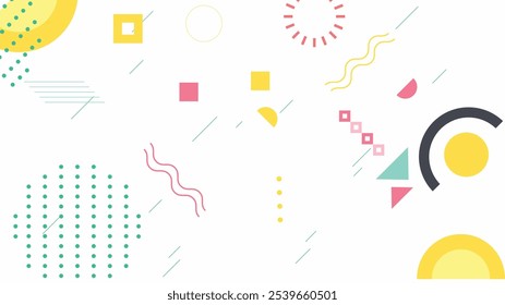 Fundo de design de Memphis. Resumo mênfis fundo. Elementos geométricos em fundo memphis com colorido 