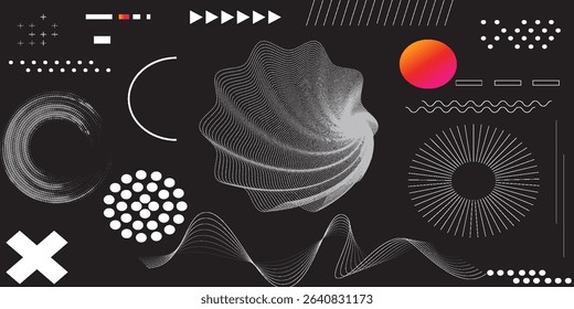 Memphis design background. Abstract memphis background. Geometric elements in memphis background