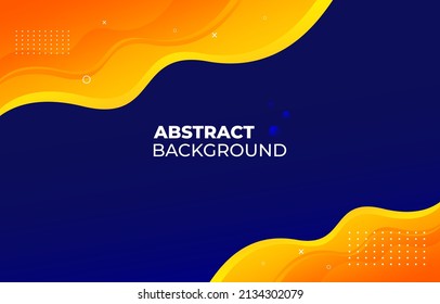 fondo de diseño memphis de color azul oscuro y naranja. ilustración vectorial