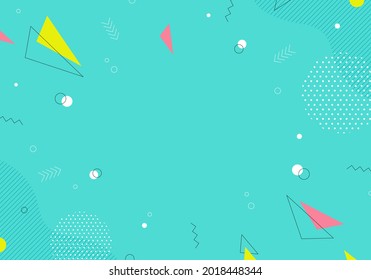 Diseño de Memphis. Ilustración de fondo del diseño pop.