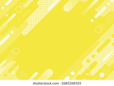 Memphis Design Background Yellow Abstract Pattern