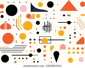 diseño memphis, uso audaz de la línea, estética geométrica, punteado, minimalismo neo-geo, uso frecuente de diagonales