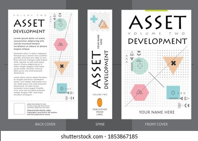 Memphis design Brochure template layout design. Corporate business annual report, magazine, flyer mockup. Creative modern bright concept circle round shape