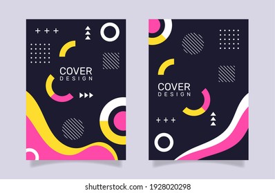 Cobertura de diseño Memphis. - Vector.