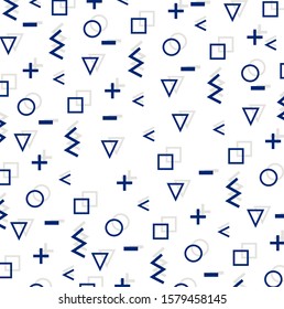 Memphis design elements halftone and geometric shapes patterns trend, design and vintage geometric print illustration element.