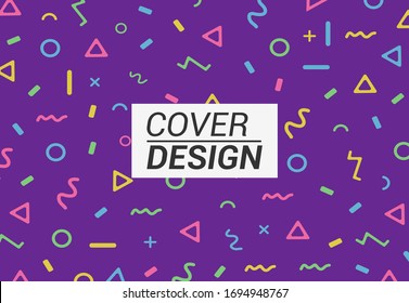 Memphis design elements halftone and geometric shapes patterns trend, design and vintage geometric print illustration element.