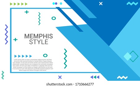 Memphis design elements halftone and geometric shapes patterns trend, design and vintage geometric print illustration element.