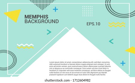 Memphis design elements halftone and geometric shapes patterns trend, design and vintage geometric print illustration element.