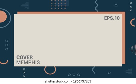 Memphis design elements halftone and geometric shapes patterns trend, design and vintage geometric print illustration element