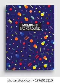 Memphis design elements halftone and geometric shapes patterns trend, design and vintage geometric print illustration element.