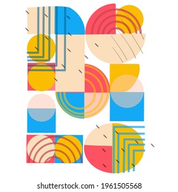 Memphis design elements mega set. Color overlap, decorative font, geometric type for modern color logo, abstract headline, art lettering and maxi typographic.
