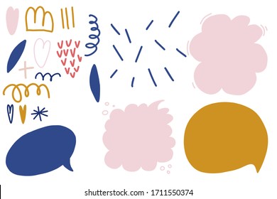 Memphis design elements. Retro funky graphic, 90s trends designs and vintage geometric print illustration element. Constructivism memphis vector isolated symbols collection.