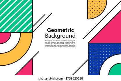 Memphis design elements. Retro funky graphic, vintage geometric print illustration element.
