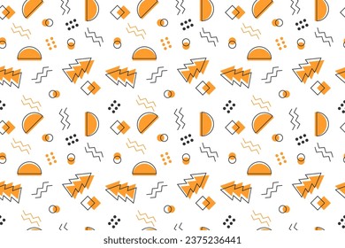 memphis design, flat geometric shape background