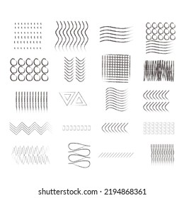 Memphis design, retro element for web, vintage, advertisement, commercial banner, poster, flyer, billboard, sale. Collection of trendy halftone vector geometric shapes.