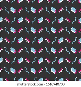 Memphis design seamless pattern - free background and vector