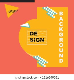 Memphis design start-up poster vector. 
Cards,posters. Memphis design 80-90s.