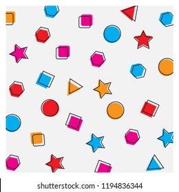 memphis design vector pattern poster 