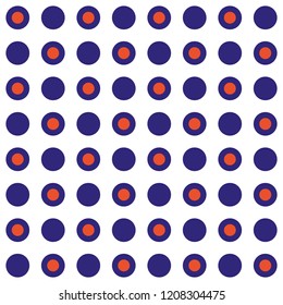 Memphis dot seamless pattern. Simple geometric background for your project. 