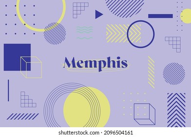 Memphis elements backgroung flat design