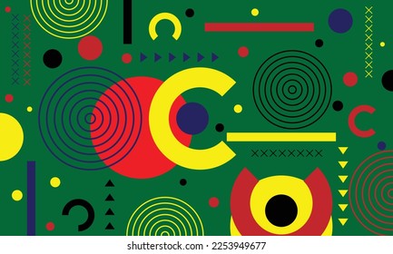 
Geometrischer Memphis-abstrakter Hintergrund, modern 