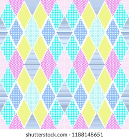 Memphis geometric abstract pattern. Seamless trendy popular triangle colorful 60s,70s,80s,90s style. Vector illustration for fashion textile print and wallpaper background.