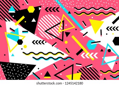 Memphis geometric background