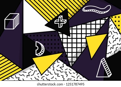 Memphis geometric background