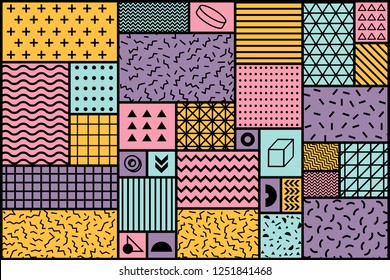 Memphis geometric background